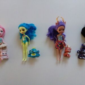 4 Κούκλες Enchantimals  & Ζωάκι Φιλαράκι
