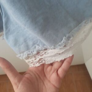 Nidodileda jean shorts with lace/ Τζιν σορτσάκι με δανδέλα