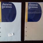 Δύο αυθεντικά Filofax Personal Ruled Notepaper (γαλάζιο και μπεζ)