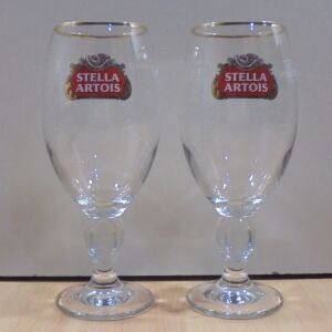 Stella Artois μπίρα διαφημιστικό σετ δύο ποτηριών 330ml