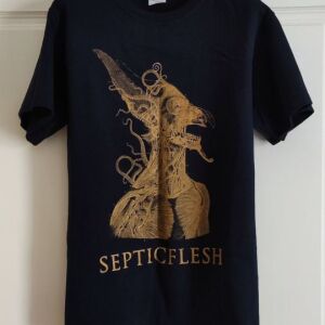 Μαύρη unisex μπλούζα με λογότυπο των Septic Flesh, μέγεθος small