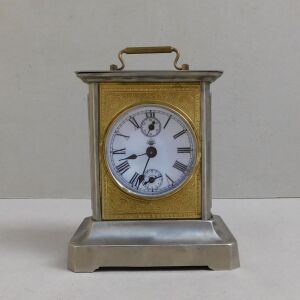 Ρολόι - Ξυπνητήρι μεταλλικό "Carriage Clock" με μουσική, περίπου 130 ετών.