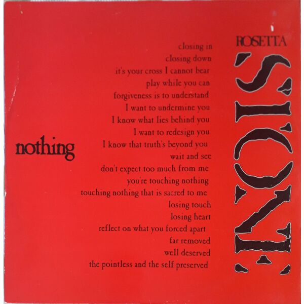 Rosetta Stone  - Nothing (12 Minority 12 Min 101  tou 1994) Lp diskos viniliou