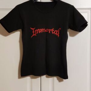 Μαύρη γυναικεία μπλούζα με λογότυπο των Immortal