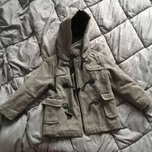Μάλλινο παλτό για αγόρι 3-4 ετών με κουκόυλα