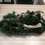 Χριστουγεννιάτικη Διακοσμητική Γιρλάντα Πράσινη με Φωτάκια 200X10cm