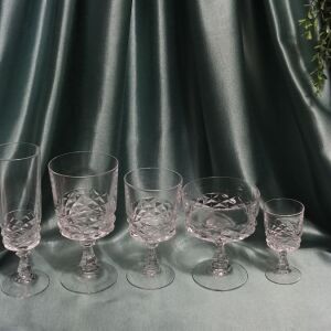 Κολονάτα ποτήρια εξάδες 30 τμ Cristal D'arques/ Durand DIAMOND