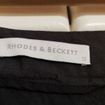 Ψιλόμεση pencil φούστα Rhodes & Beckett, σκούρο ανθρακί/μαύρο, μέγεθος medium