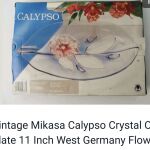Σετ: οβάλ πιάτο με δύο μπολ Mikasa "Calypso"/ Walther Glass "Evita" 1985