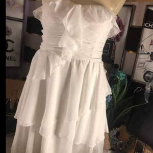 Στραπλες φορεμα ή μπλουζοφορεμα έως large λευκό πανεμορφο