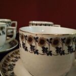 Vintage Σετ 6 Φλυτζάνια με Πιατάκια Καφέ Τσάι