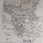 1852 Χάρτης Βαλκανίων επιχρωματισμενη ατσαλογραφία 23x28cm