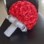 Νυφικη ανθοδέσμη κόκκινα τριαντάφυλλα