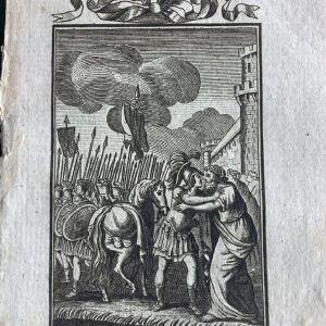1699 Ο Τηλέμαχος γιος του Οδυσσέα αποχαιρετά τον Μεντόρα χαλκογραφια