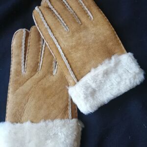 Γάντια με ακριλικη γούνα