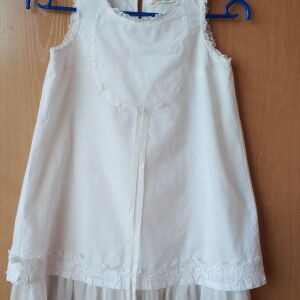 Άσπρο φόρεμα για κορίτσι 9-10 ετών σχεδόν αφόρετο