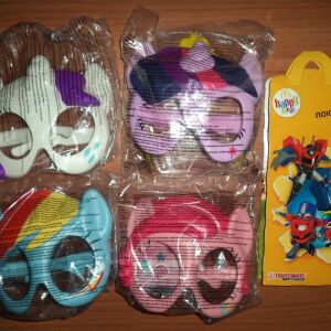 2016 McDonalds Happy Meal “My Little Pony” Princess Twilight Sparkle,  Rainbow Dash, Rarity & Pinkie Pie masks, Πακέτο - ΑΨΟΓΑ!