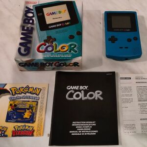 Game Boy Color teal ΣΤΟ ΚΟΥΤΙ ΤΟΥ, κομπλε, αριστη κατασταση, για συλλεκτη