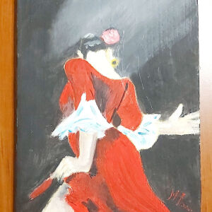 Χειροποιήτος πίνακας ζωγραφικής-ισπανίδα χορεύτρια