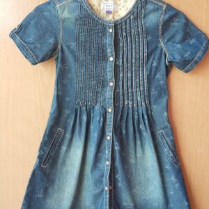 Τζιν φόρεμα μάρκας MEXX για κορίτσι 9-10 ετών σχεδόν αφόρετο