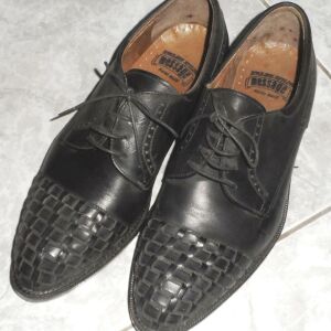 ανδρικα χειροποιητα παπουτσια vintage english style δερμα εξ ολοκληρου νουμερο 44