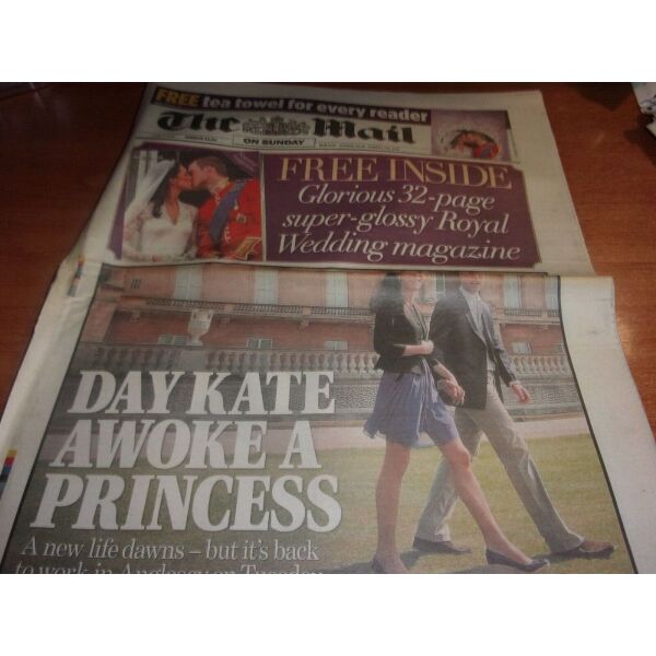 ROYAL WEDDING KATE WILLIAM THE MAIL NEWSPAPER SPECIAL