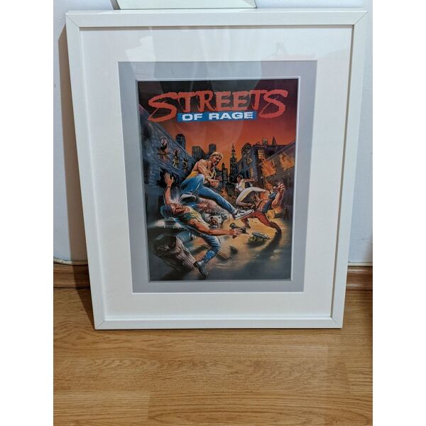 Streets Of Rage 1 Poster with White Frame