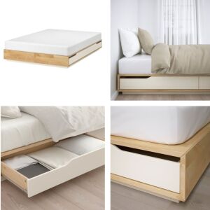IKEA MANDAL κρεβάτι με αποθηκευτικό χώρο και στρώμα μαζί