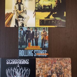 Σετ με 5 μοναδικά CD από Εric Clapton -Sting- Rolling Stones-Scorpions και το βιβλίο ΤΗΕ ΒΕΑTLES - ΤΑ ΣΚΑΘΑΡΙΑ ΑΠΟΚΑΛΥΠΤΟΝΤΑΙ