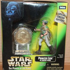 Kenner (1998) Star Wars The Power Of The Force New Millennium Minted Coin Collection Princess Leia in Endor Gear (9 εκατοστά) Καινούργιο Τιμή 15 ευρώ