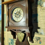 Ρολόι Art Decor Τοίχου Συντηρημένο Λειτουργεί Εποχής 1900