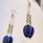 Σκουλαρίκια lapis lazuli-peridot