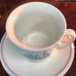 Σετ τσαγιού 12 τμχ  Vintage δεκαετίας '80 από 6 κούπες  και 6 πιάτα …Αμεταχείριστο (Porcelain Tea set 12 pcs Vintage 80's of 6 cups and 6 plates… Unused)