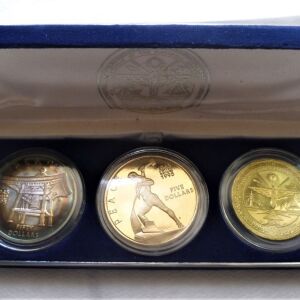 MARSHALL ISLANDS 1995  (UNC 3 COIN set)  ***  includes 999 SILVER PROOF 31.3 gr ***