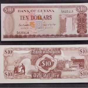 Γουιάνα-GUYANA 10 DOLLARS 1966 UNC