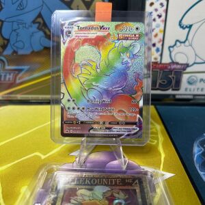 Pokemon card tornadus v max rainbow