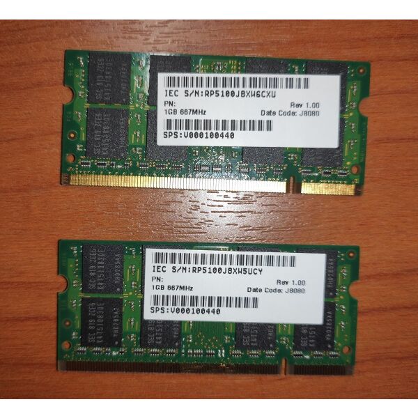 mnimes Samsung DDR2 SoDim 2x1GB 667MHz