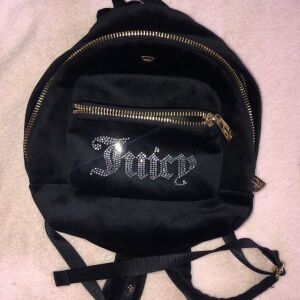 Juicy couture mini backpack black with swarovski crystals !