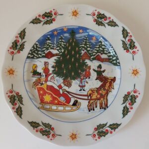 Alessandro Studio Χριστουγεννιάτικο Πιάτο Fine European Porcelain 26,5cm #011500003