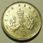 3 Βρεττανικά νομίσματα των ετών 1975 έως 1994