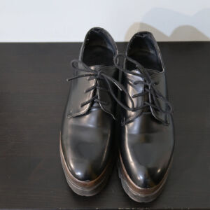 Παπούτσια γυναικεία loafers, τύπου μαύρο Oxford νο. 39