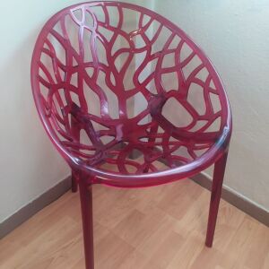 καρέκλα κόκκινη minimal μοντέρνο design καρεκλοπολυθρόνα