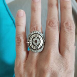 Ασημένιο δαχτυλίδι 925 με λευκά ζιργκον
