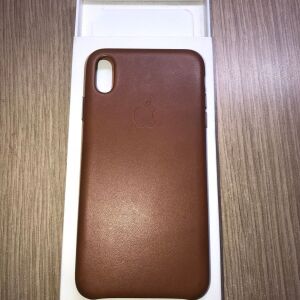 Γνήσια Δερμάτινη θήκη iPhone XS Max Καφέ Leather Case Saddle Brown MRWV2ZM/A