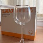 6 κρυστάλλινα ποτήρια κρασιού Lausitz με επίχρυσο στόμιο