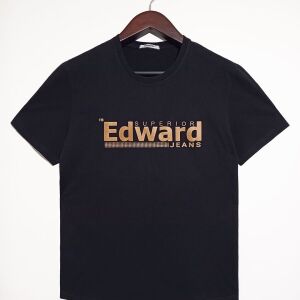 EDWARD JEANS Ανδρική T-Shirt Μπλούζα Μαύρη Large