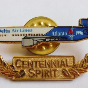 DELTA AIRLINES Συλλεκτική καρφίτσα του 1996. Επετειακή για τα 100 χρόνια από την αναβίωση των Ολυμπιακών Αγώνων στην Ατλάντα