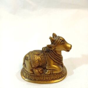 Παλιό χειροποίητο  μπρούτζινο διακοσμητικό Nandi ( ταύρος vahana του ινδουιστικού θεού Shiva).