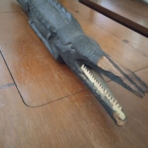 Διακοσμητικός ξύλινος κροκόδειλος.απι αφρική.του 70