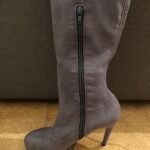 SANTE GREY SUEDE OVER THE KNEE BOOTS